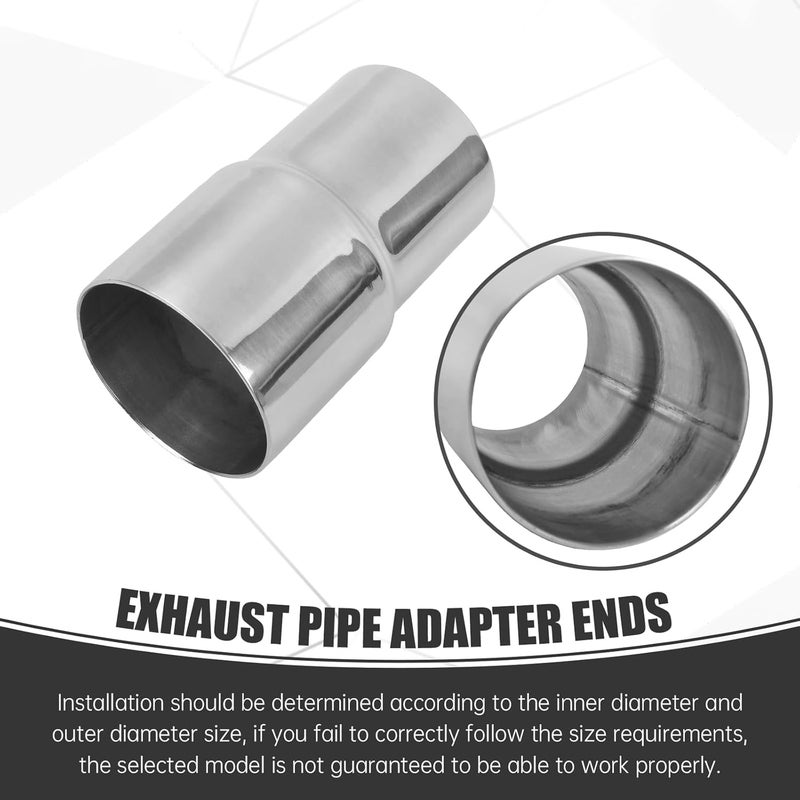 GESEXI Exhaust Adapter Connector 2"ID to 2.25"ID，Exhaust Adapter Total Length 4 "Stainless Steel Polished. - Image 5
